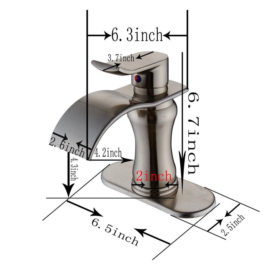 Single-Handle Bathroom Faucet with Deckplate Included and Supply Lines