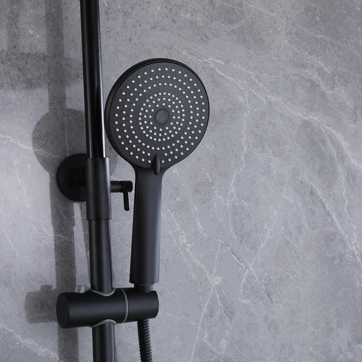 Wall Mount 3-Function Complete Shower System with Rough-In Valve