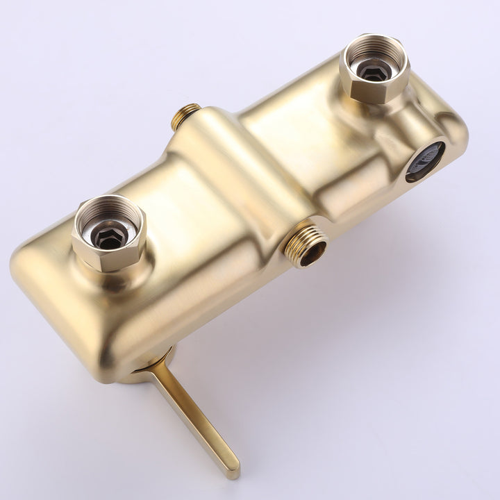 Wall Mount 3-Function Complete Shower System with Rough-In Valve