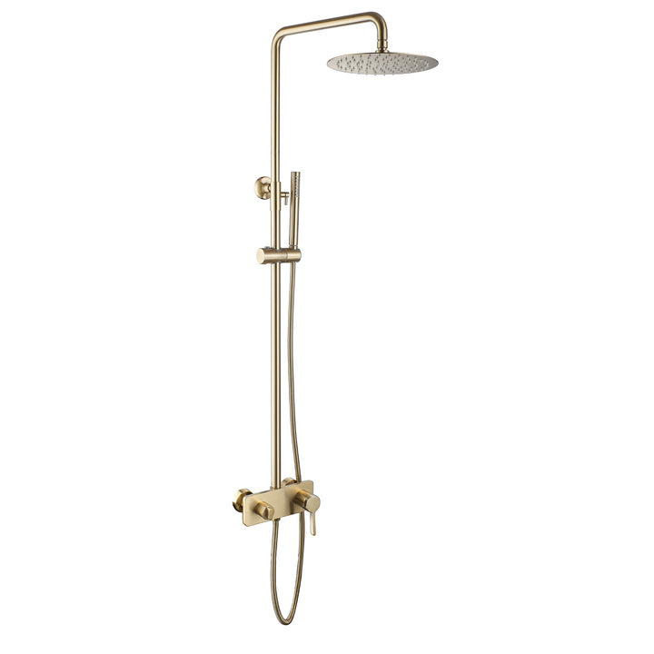 Wall Mount 3-Function Complete Shower System with Rough-In Valve
