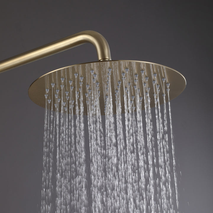 Wall Mount 3-Function Complete Shower System with Rough-In Valve