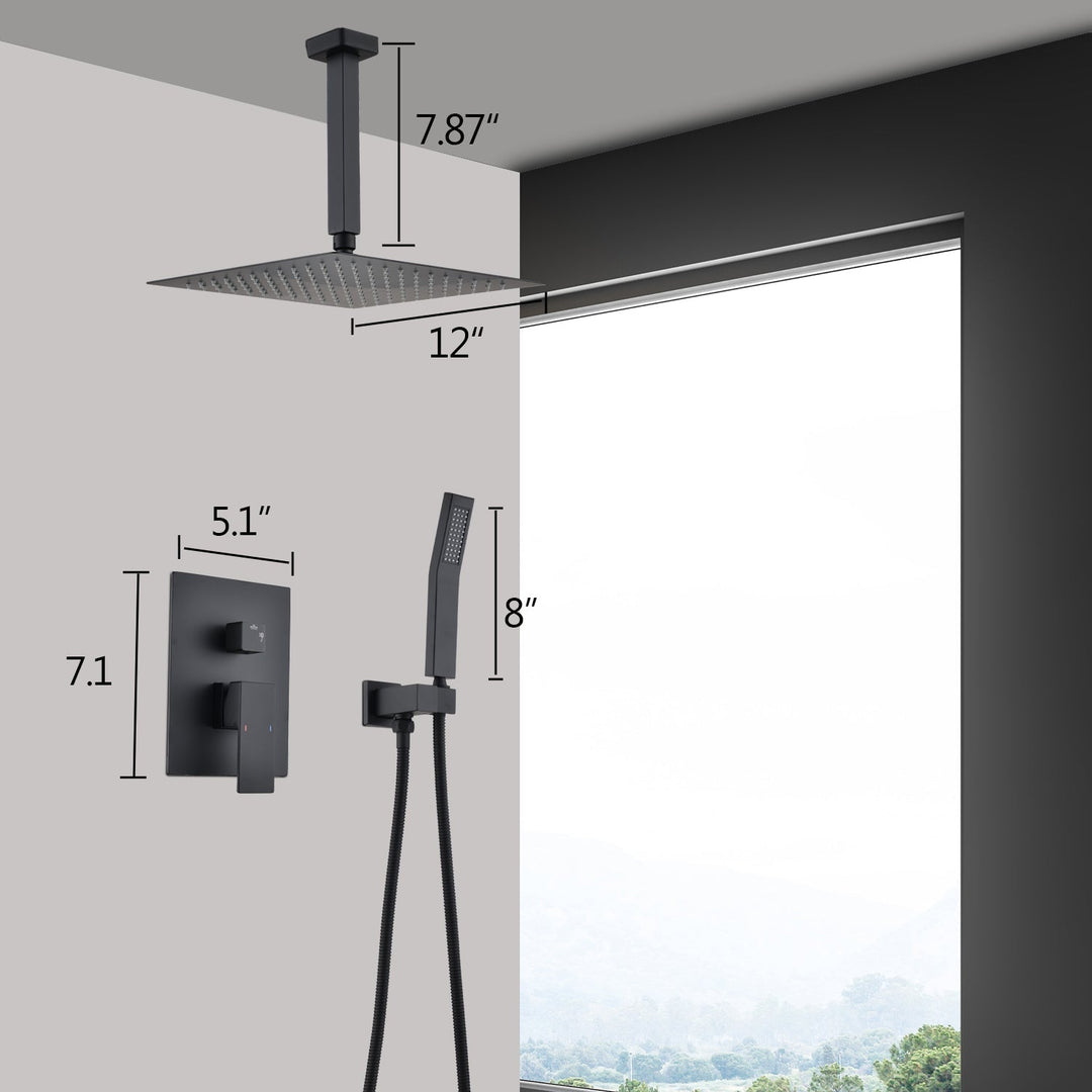 shower systems with rain head