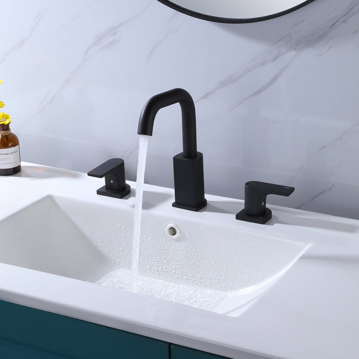 Two Handles 8-Inch Widespread Bathroom Sink Faucet