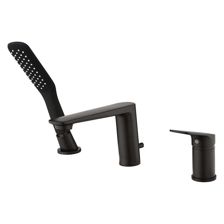 Deck Mounted Bathtub Faucet With Hand Shower Tub Filler With Handheld Spray