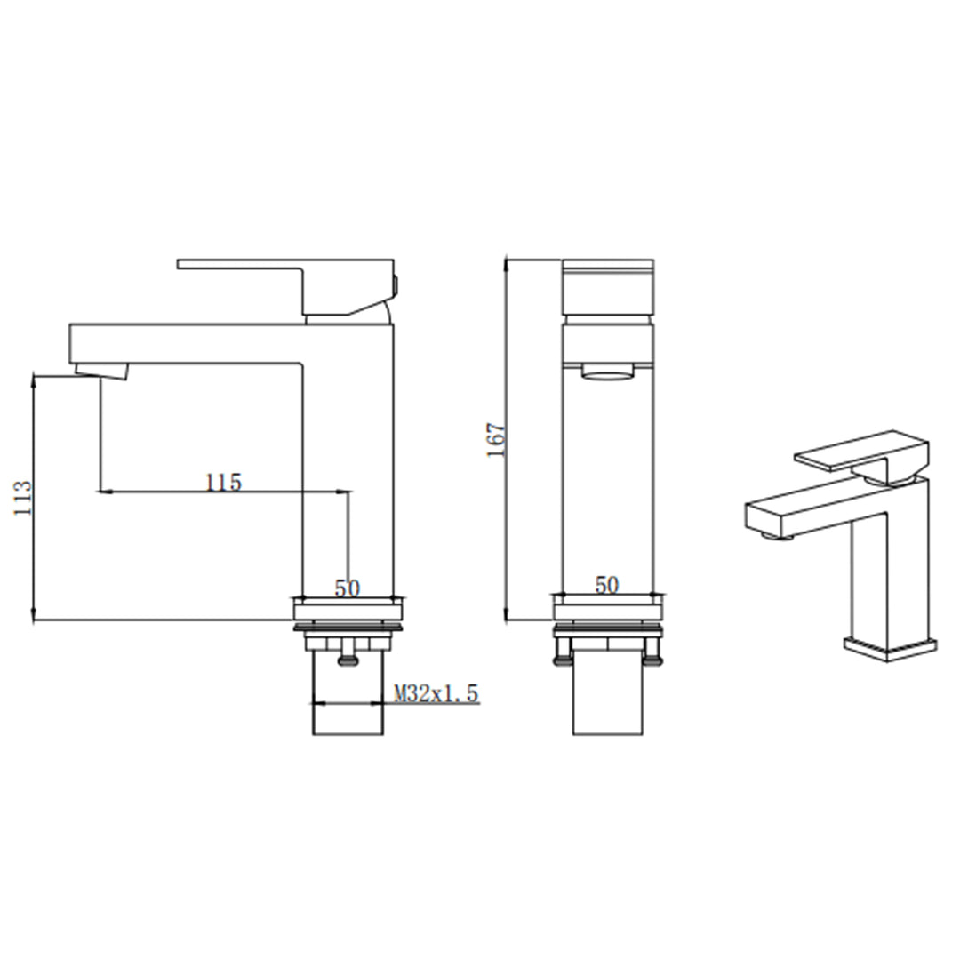 Single Hole Single-Handle Bathroom Faucet with Deckplate and Supply Line in Brushed Nickel