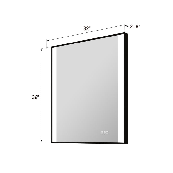 32 in. x 36 in. LED Light Bathroom Mirror with Anti-Fog Function