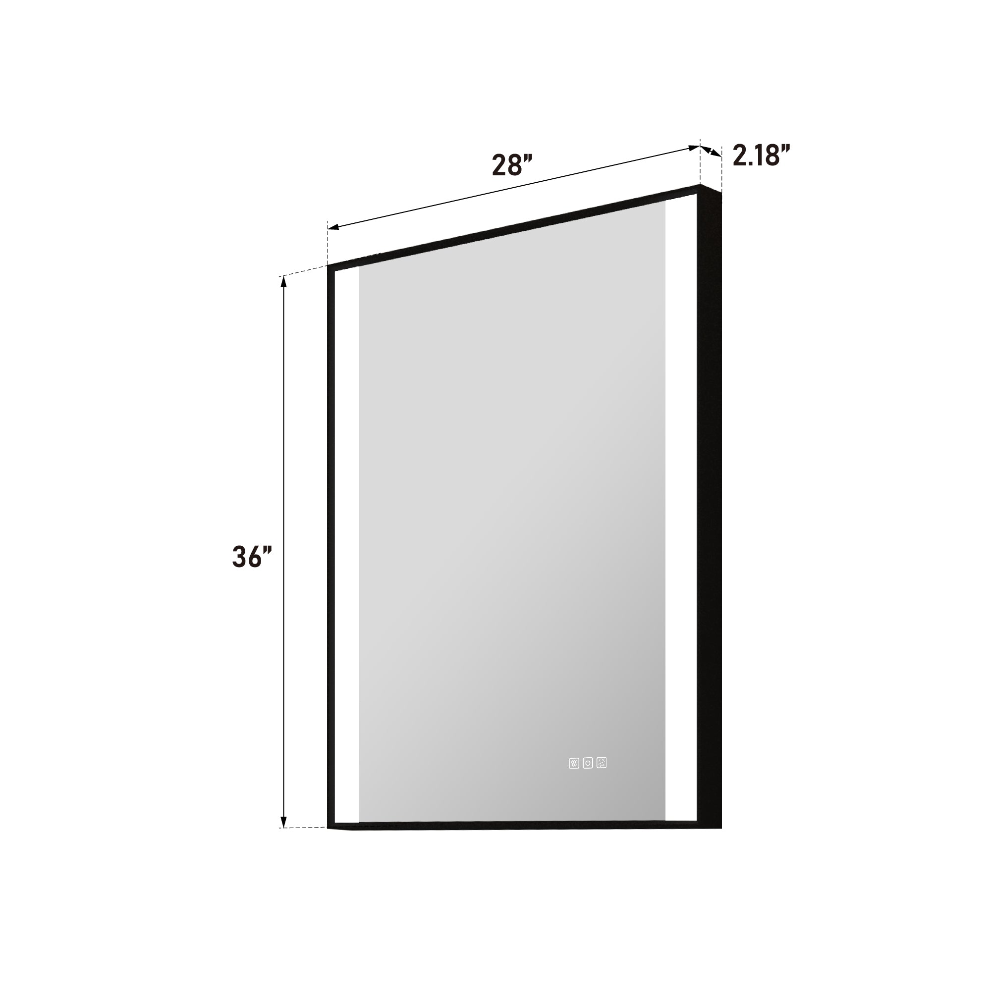 Bathroom Mirror with Lights Size