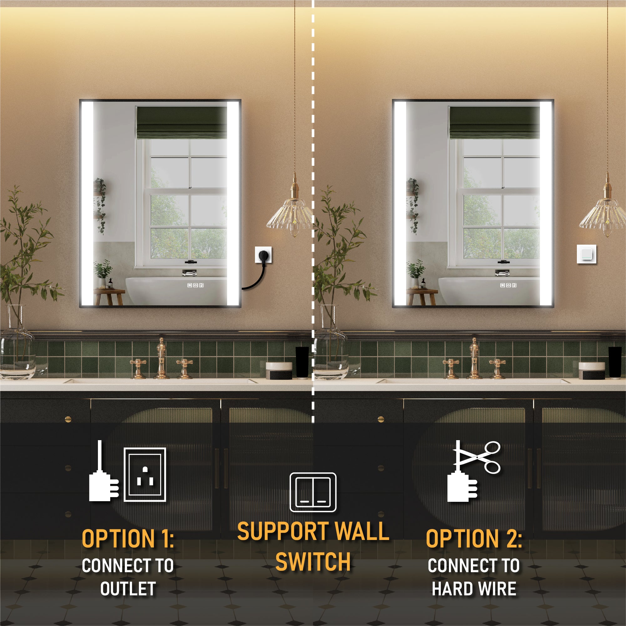 Framed Mirrors for Bathrooms
