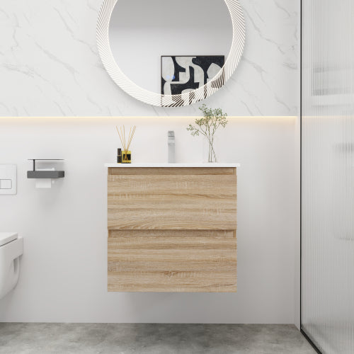 24" Bathroom Vanity With Gel Basin Top