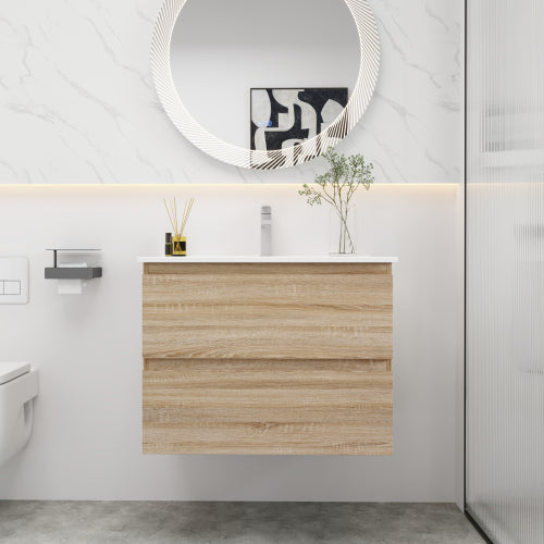 30" Bathroom Vanity With Gel Basin Top