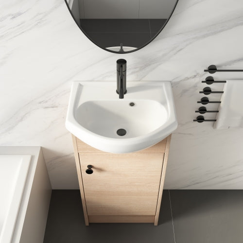 18" Freestanding Bathroom Vanity, Small Bathroom Vanity With Sink, Bathroom Vanity and Sink Combo