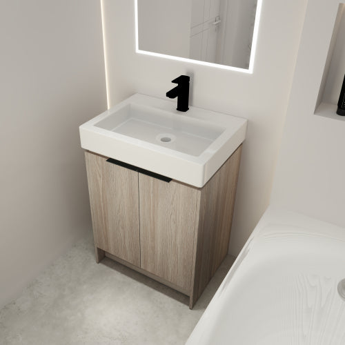 24" Bathroom Vanity With Ceramic Basin