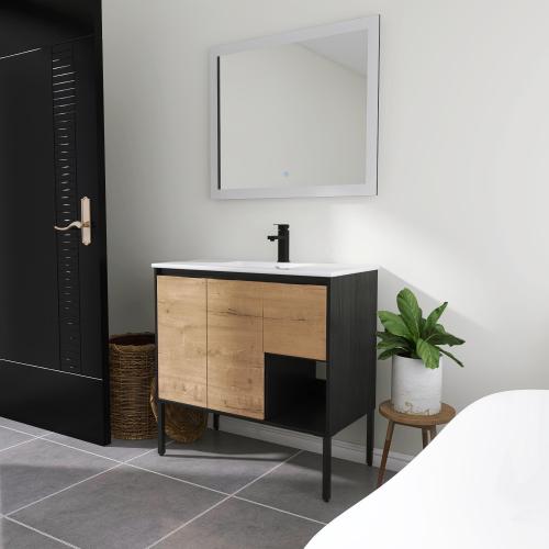 36" Bathroom Vanity with Ceramic Sink