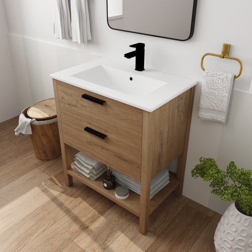 30" Bathroom Vanity Plywood With 2 Drawers