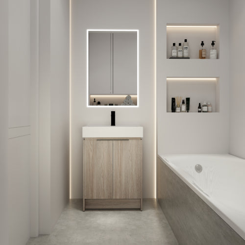 24" Bathroom Vanity With Ceramic Basin