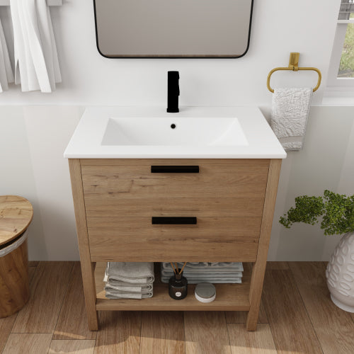 30" Bathroom Vanity Plywood With 2 Drawers