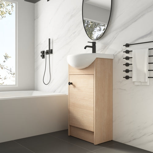 18 Inch Freestanding Bathroom Vanity, Small Bathroom Vanity With Sink, Bathroom Vanity and Sink Combo