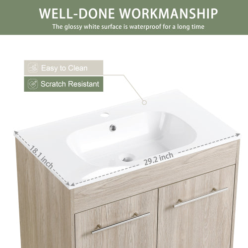 30" Freestanding Bathroom Vanity