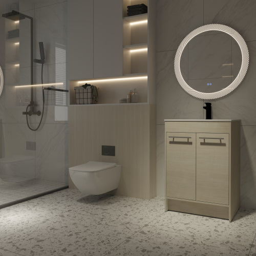 24 Inch Bathroom Cabinet With Sink,Soft Close Doors