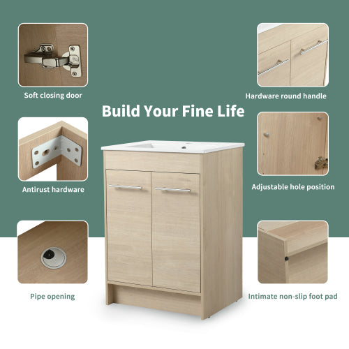 Single hole bathroom vanity cabinet