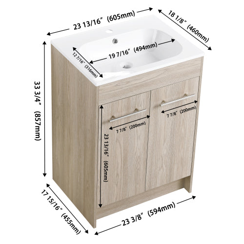 24" Freestanding Bathroom Vanity