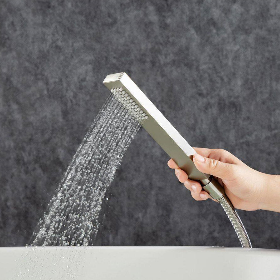 Freestanding Single Handle Bath Tub Filler Faucet with Hand Shower