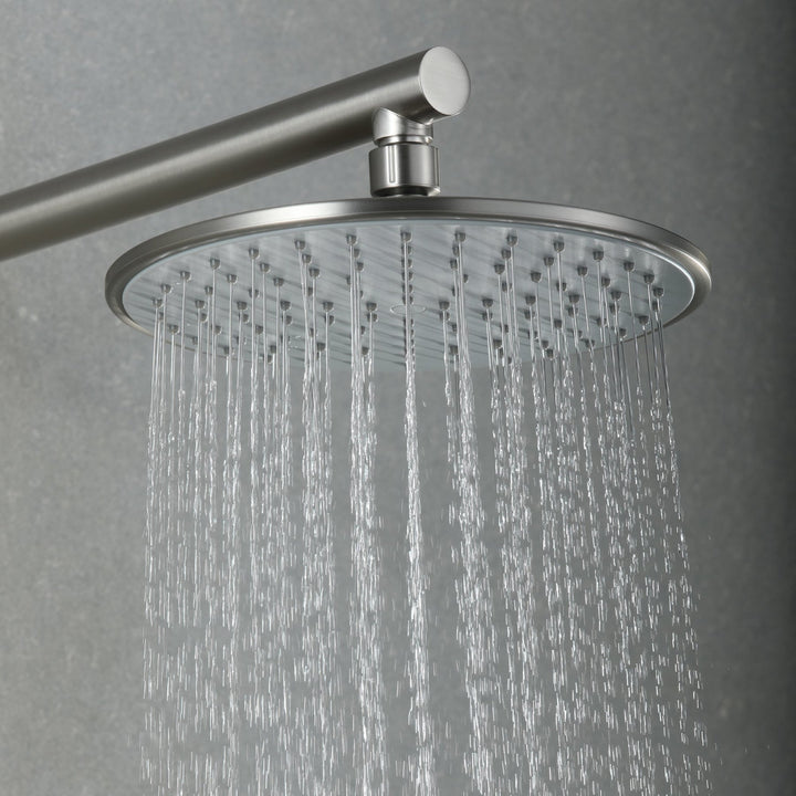 8 inch/ 9 inch 1-Spray Patterns with 2.1 GPM Wall Mount Fixed Shower Head with Valve Included