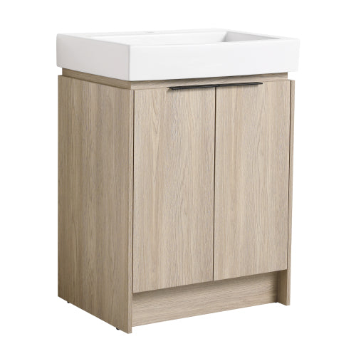 24" Bathroom Vanity With Ceramic Basin