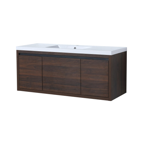 48 Inch Bathroom Cabinet With Sink,Soft Close Doors and Drawer,Float Mounting Design