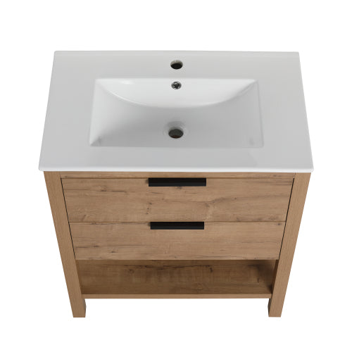 30 Inch Bathroom Vanity Plywood With 2 Drawers