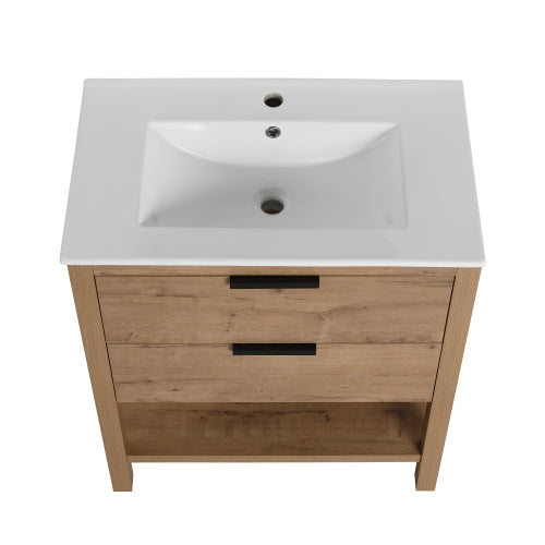 30" Bathroom Vanity Plywood With 2 Drawers