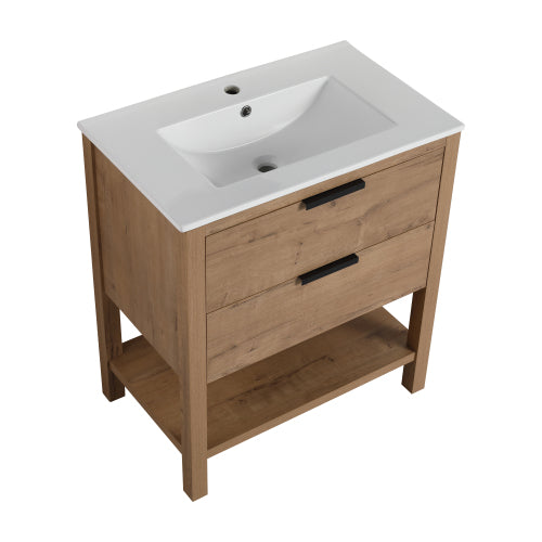 30" Bathroom Vanity Plywood With 2 Drawers