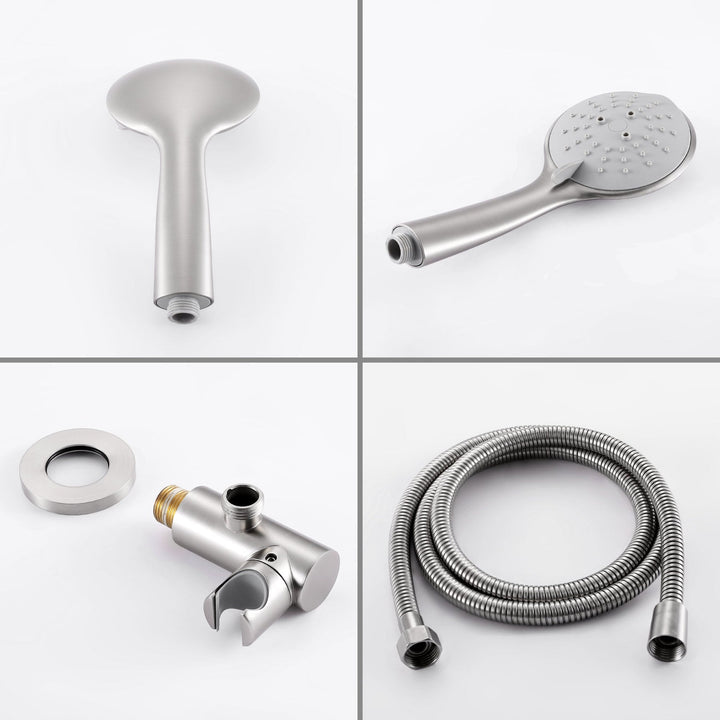 9inch/10inch/12inch 2-Spray Patterns with 1.8 GPM Wall Mount Dual Shower Heads with Hand Shower