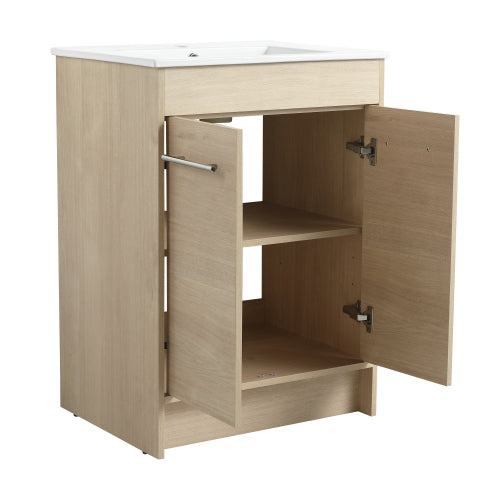 24 Inch Bathroom Cabinet With Sink,Soft Close Doors