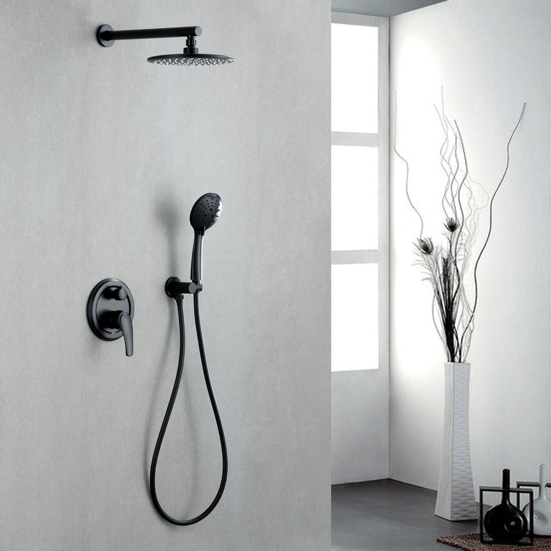 9inch/10inch/12inch 2-Spray Patterns with 1.8 GPM Wall Mount Dual Shower Heads with Hand Shower