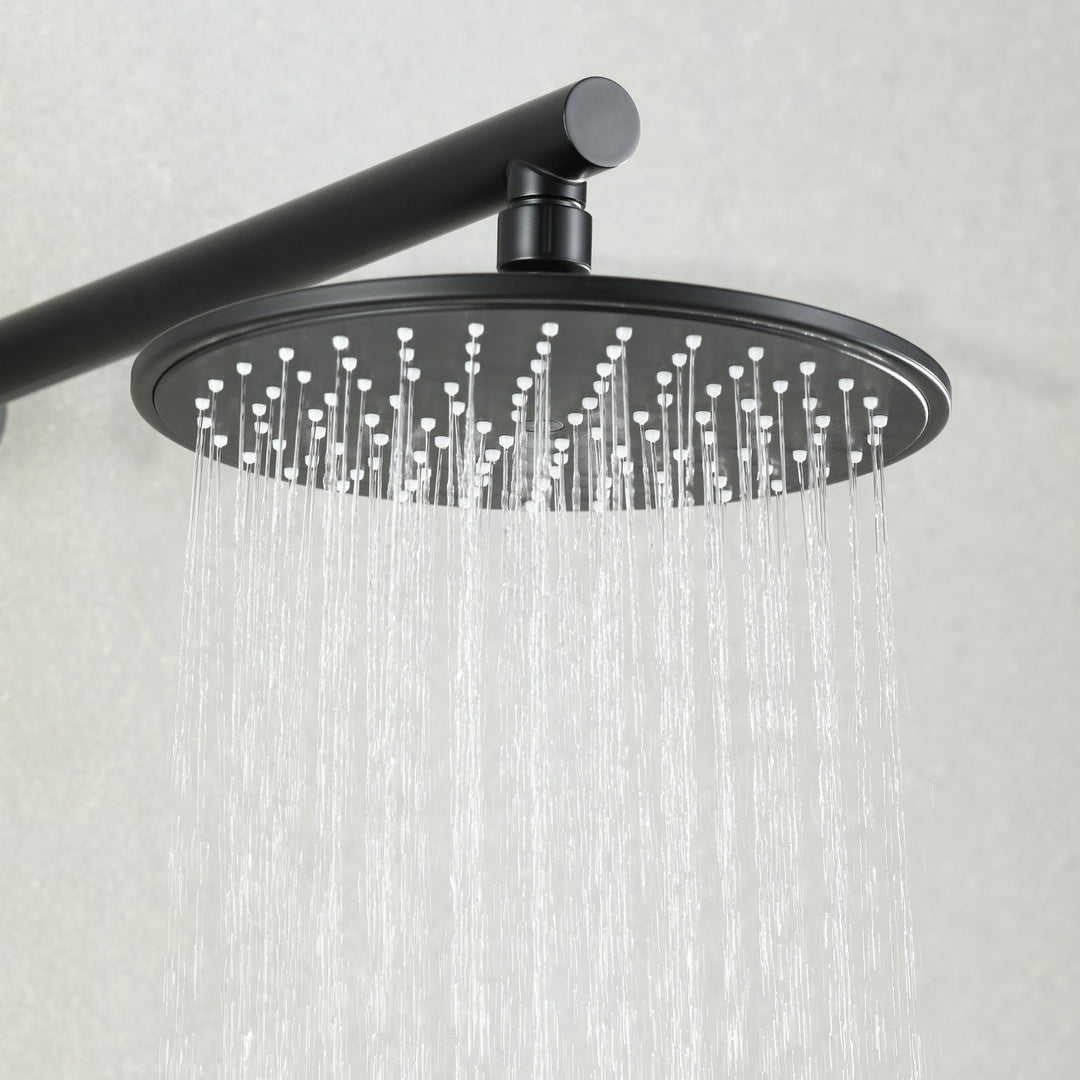 8 inch/ 9 inch 1-Spray Patterns with 2.1 GPM Wall Mount Fixed Shower Head with Valve Included