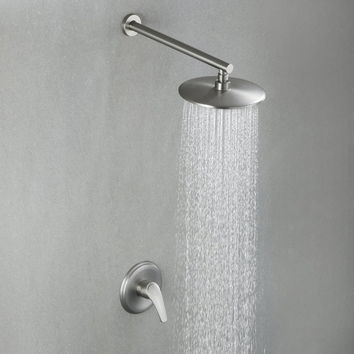 8 inch/ 9 inch 1-Spray Patterns with 2.1 GPM Wall Mount Fixed Shower Head with Valve Included