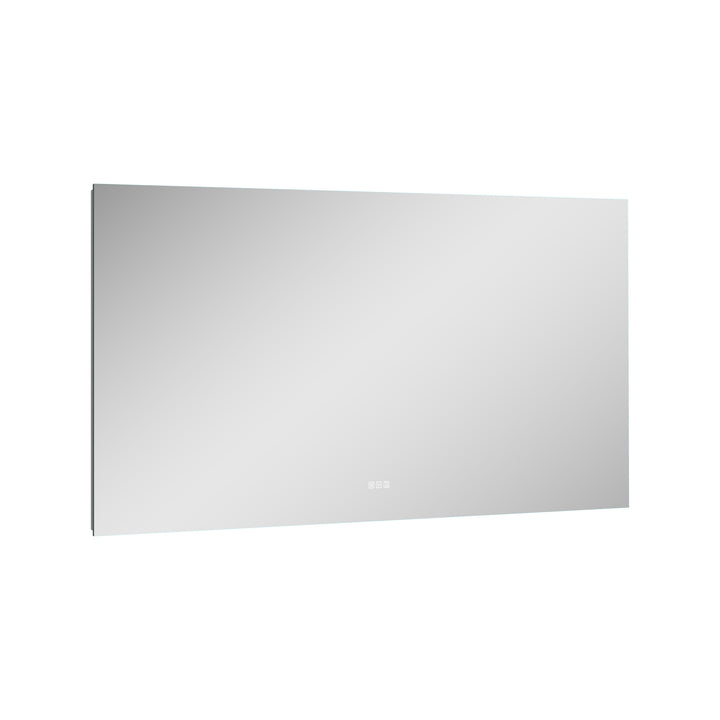 72 in. W x 36 in. H Rectangular Frameless Anti-Fog LED Light Dimmable Bathroom Vanity Mirror in Aluminum