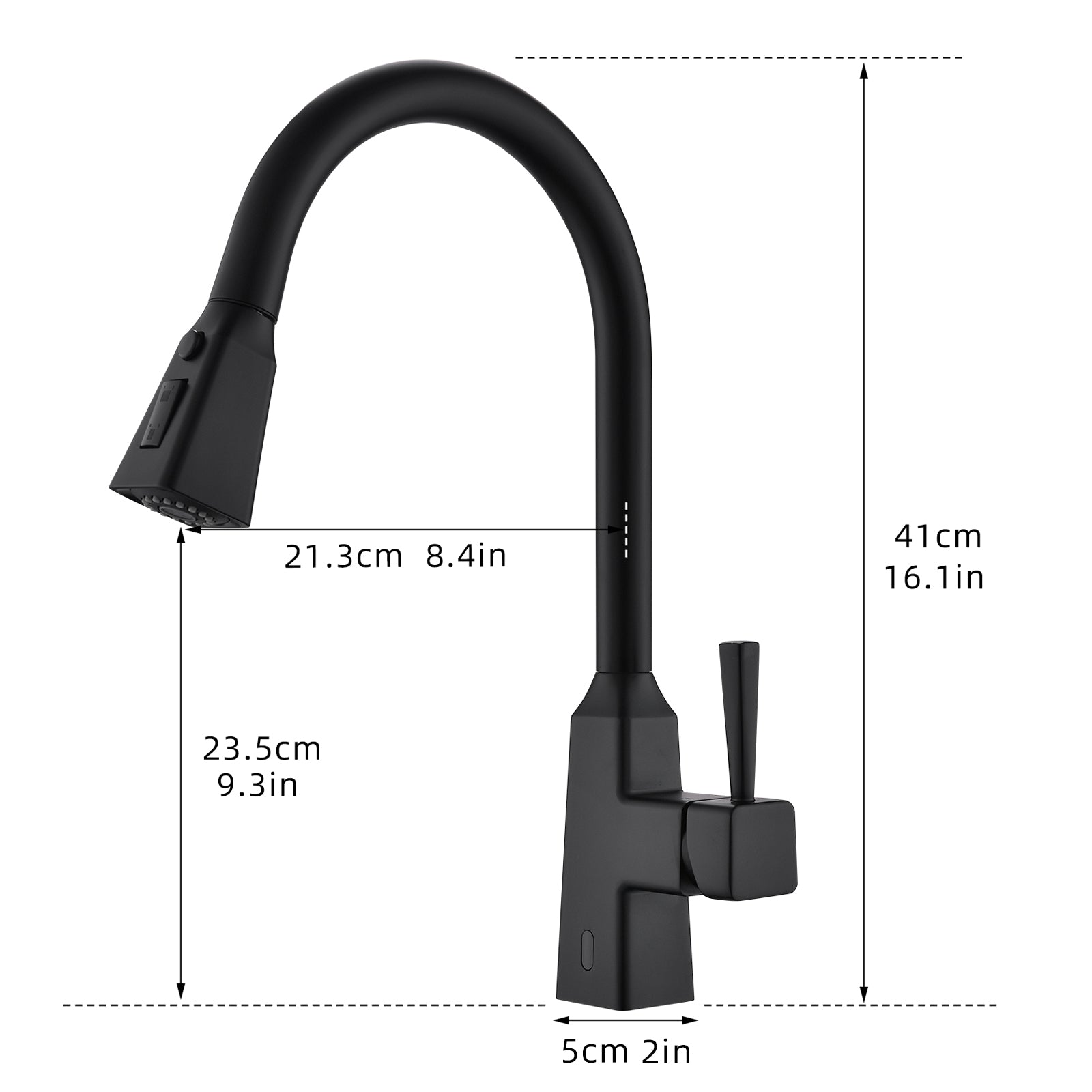 Single Handle Touchless Gooseneck Pull Down Sprayer Kitchen Faucet and Handles