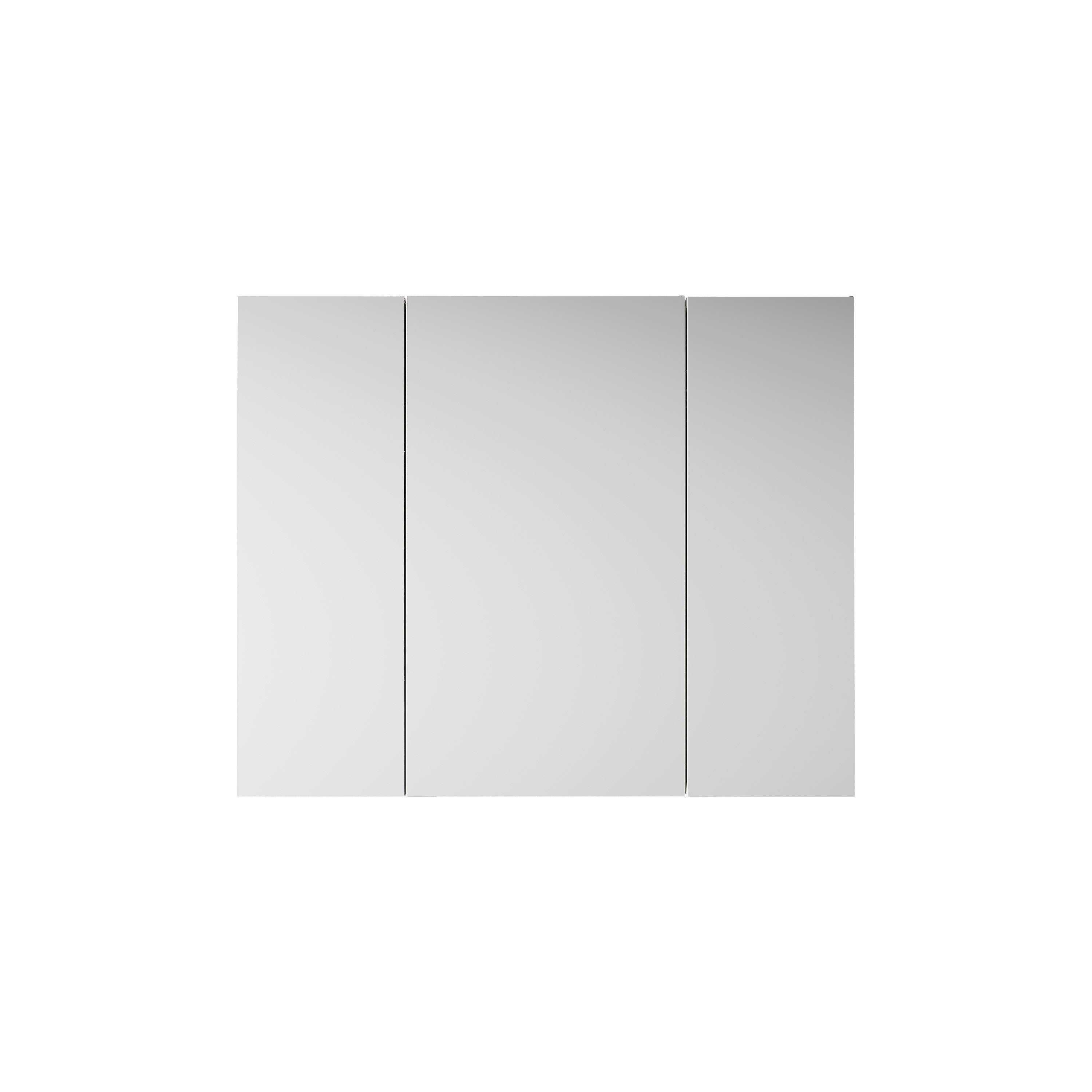 44 in. ×36 in. Copper-Free Tri-Views Mirror Medicine Cabinet with Adjustable Shelves and 3 Doors