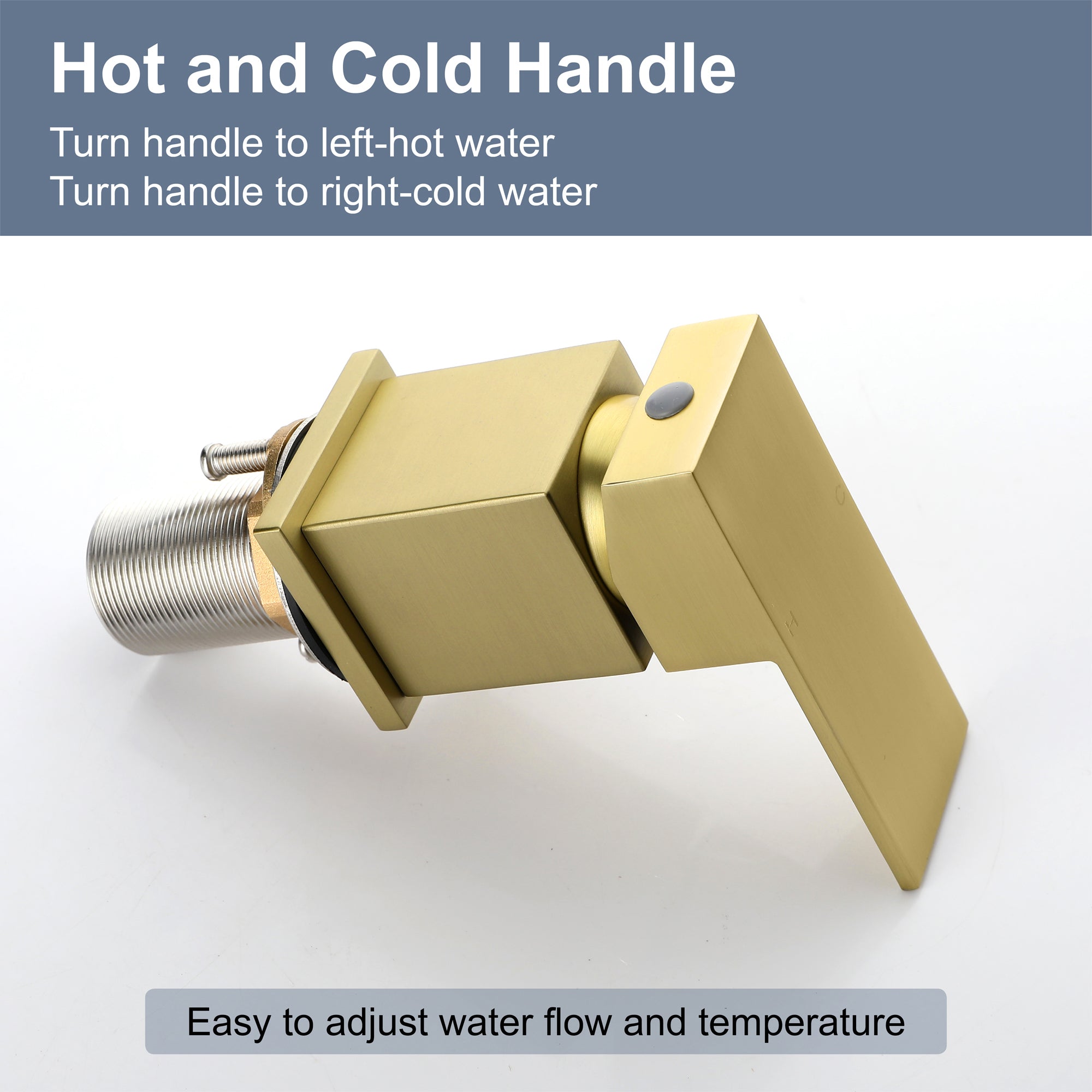 Single-Handle Tub Deck Mount Roman Tub Faucet with Hand Shower and Water Suply Hose in Brushed Gold