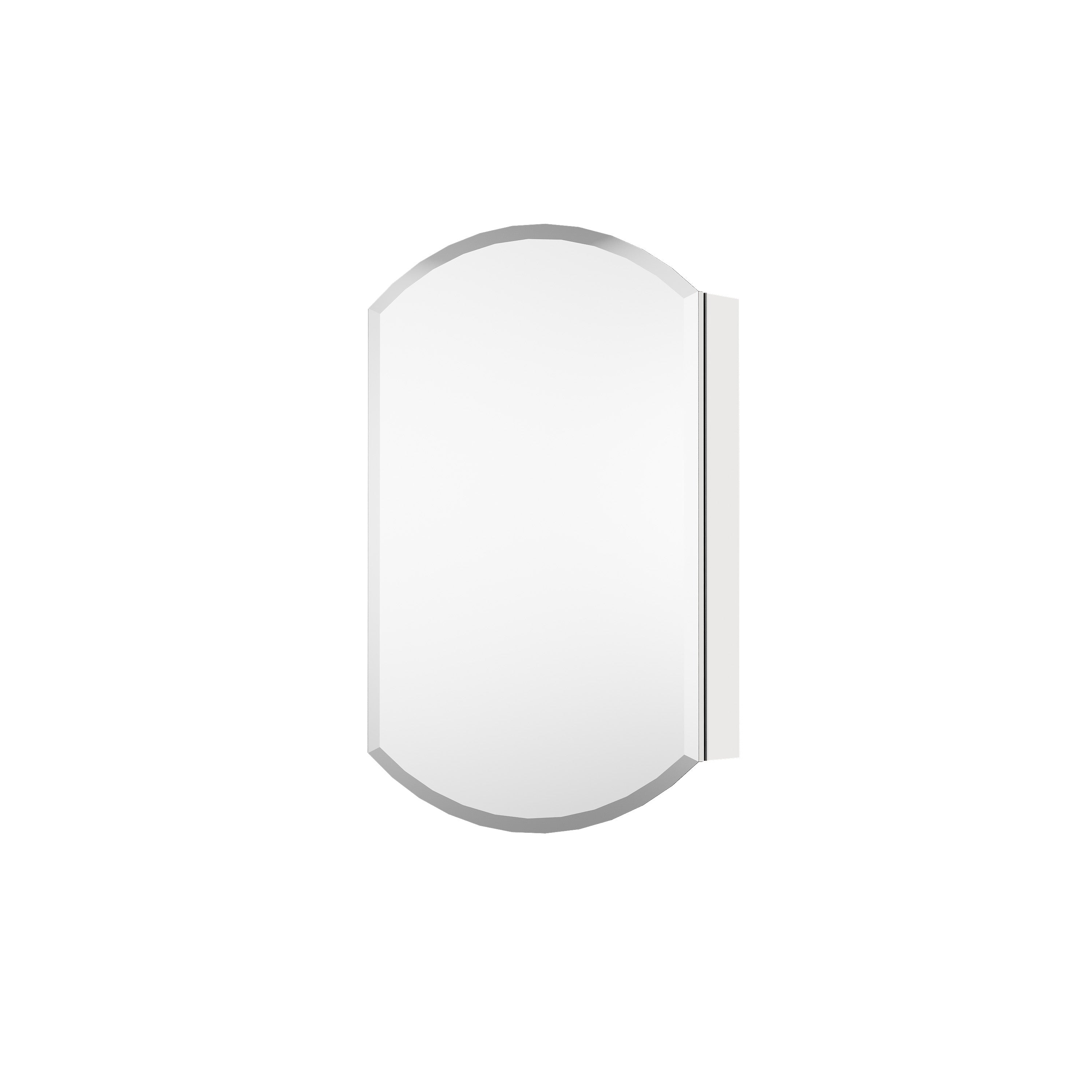 20 in. ×32 in. Copper-Free Tri-Views Bathroom Medicine Cabinet with Beveled Edge Mirrored Door, Recessed/Surface Mount