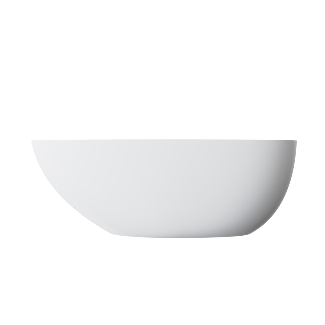 67" Solid Surface  Egg Shape Stone Resin Freestanding Bathtub