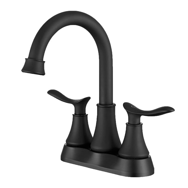 2-Handle 360 Degree High Arc Swivel Bathroom Sink Faucet
