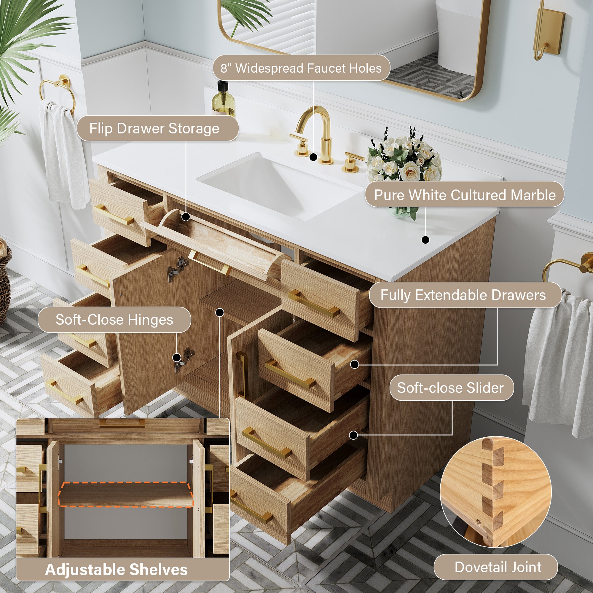 #Handle Color_Brushed Gold