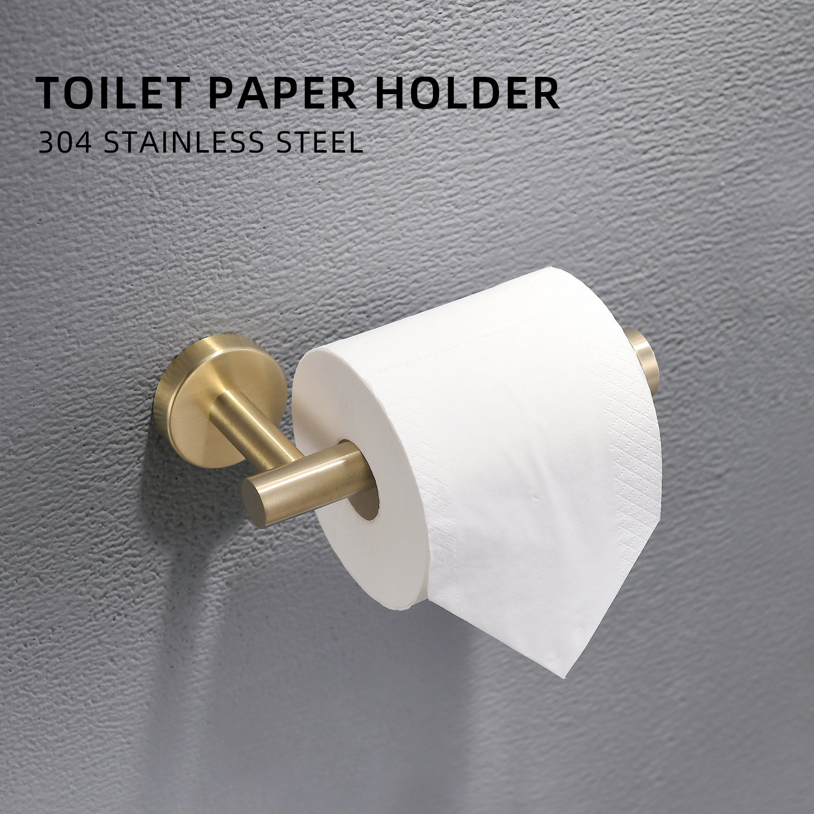 Minimalist 8-Piece Bathroom Accessories Set, Durable 304 Stainless Steel with Hidden Mount Design