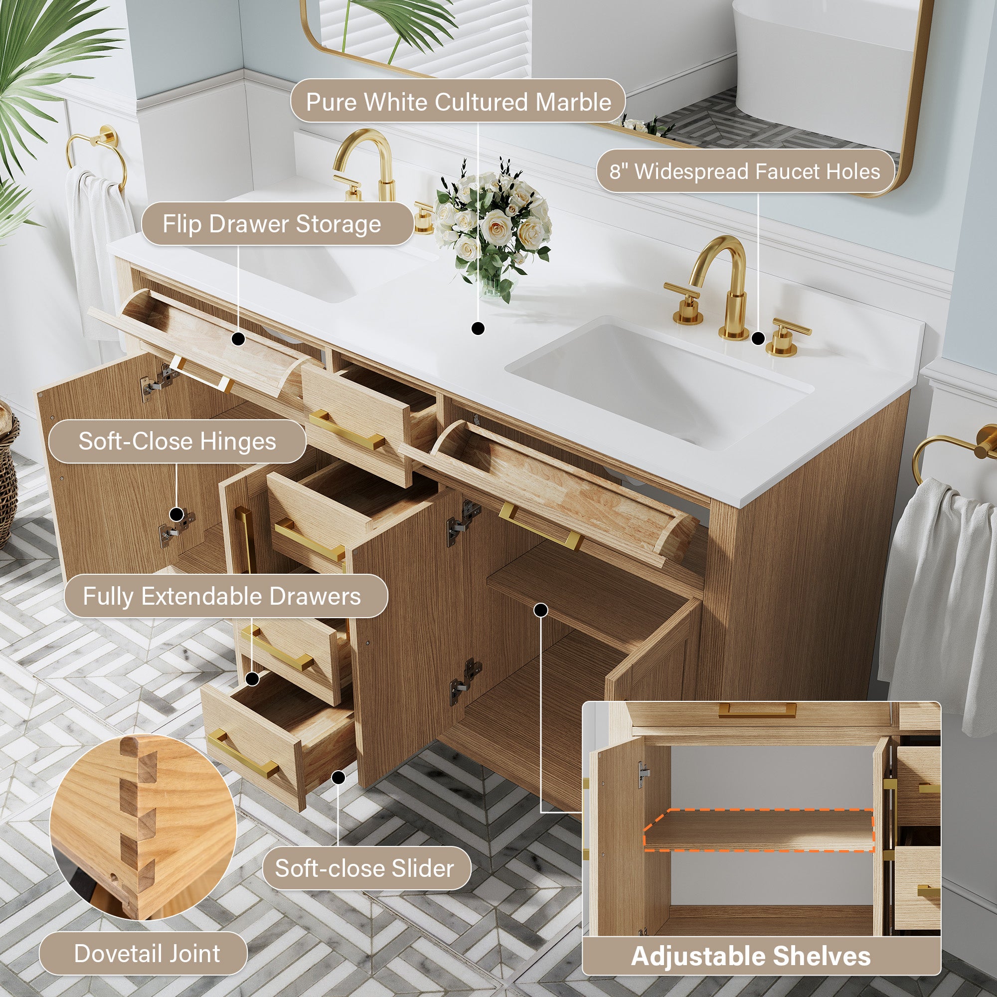 #Handle Color_Brushed Gold