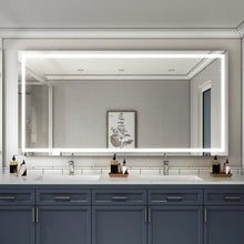 84 in. W x 42 in. H Frameless LED Bathroom Mirror with Anti-Fog, Horizontal/Vertical Mount, IP44 Waterproof