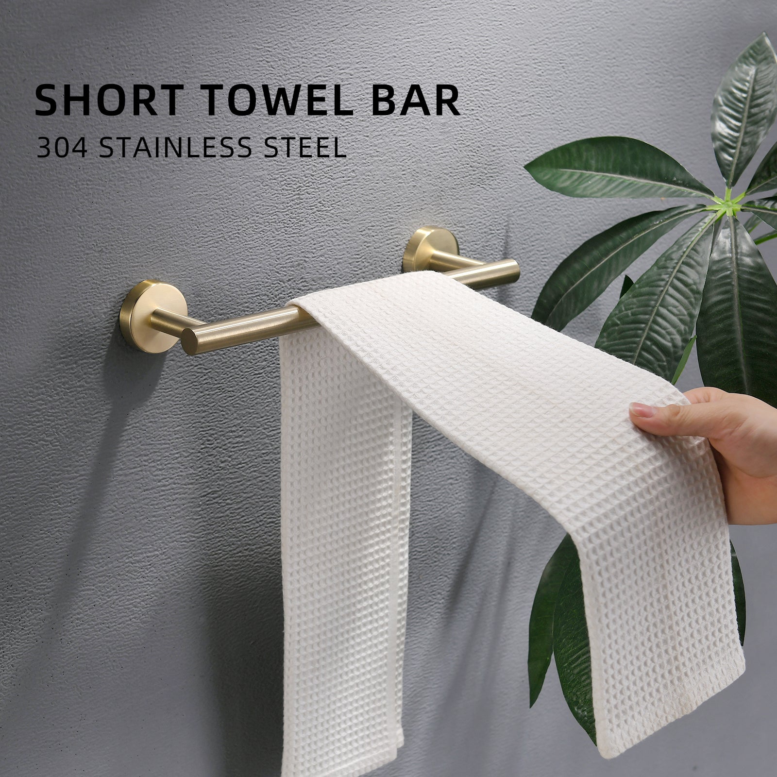 Minimalist 8-Piece Bathroom Accessories Set, Durable 304 Stainless Steel with Hidden Mount Design