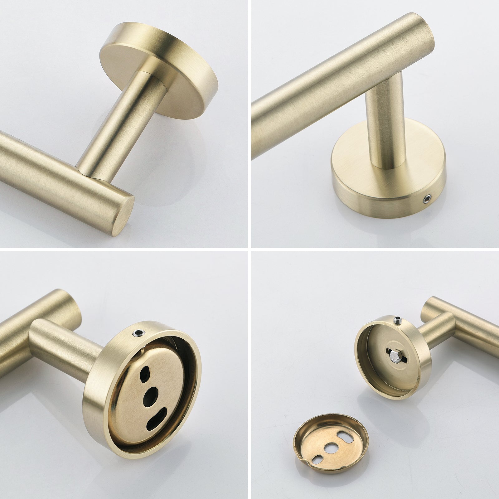 Minimalist 8-Piece Bathroom Accessories Set, Durable 304 Stainless Steel with Hidden Mount Design